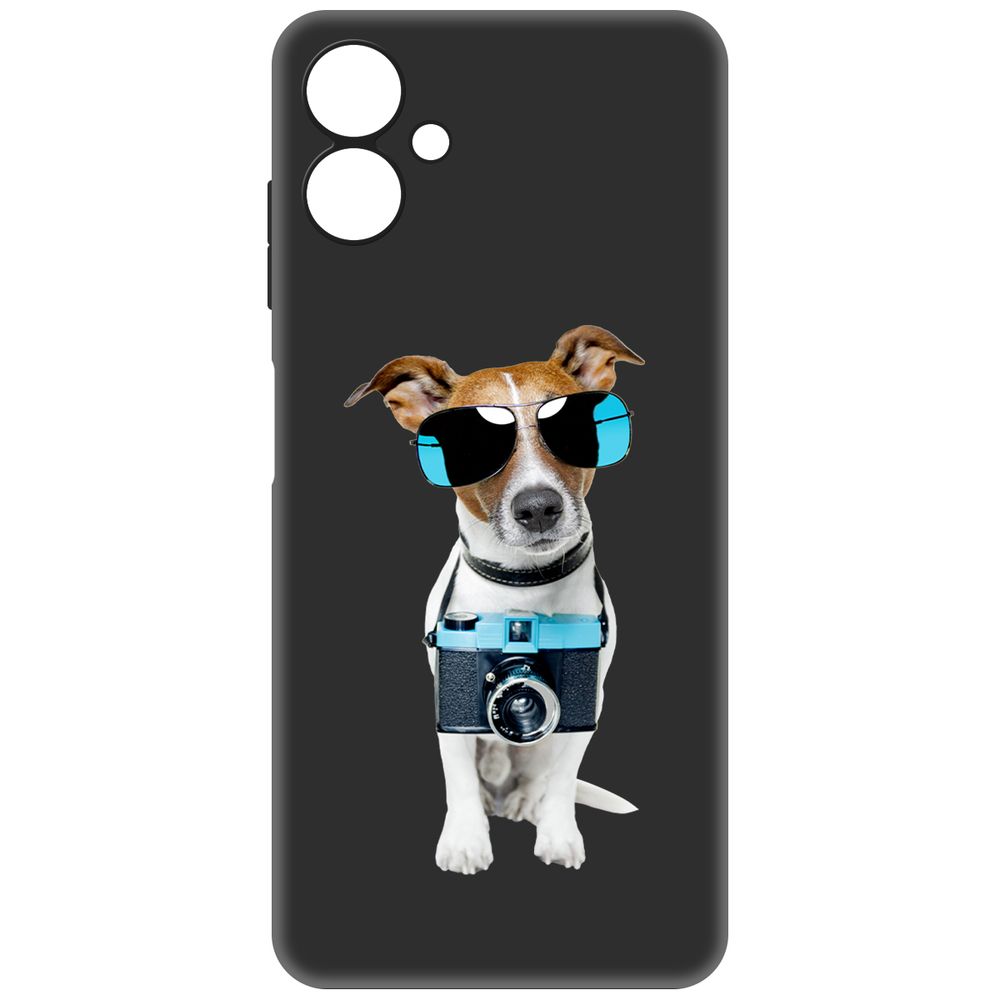 

Чехол-накладка Krutoff Soft Case Пес-турист для Samsung Galaxy A06 (A065) черный