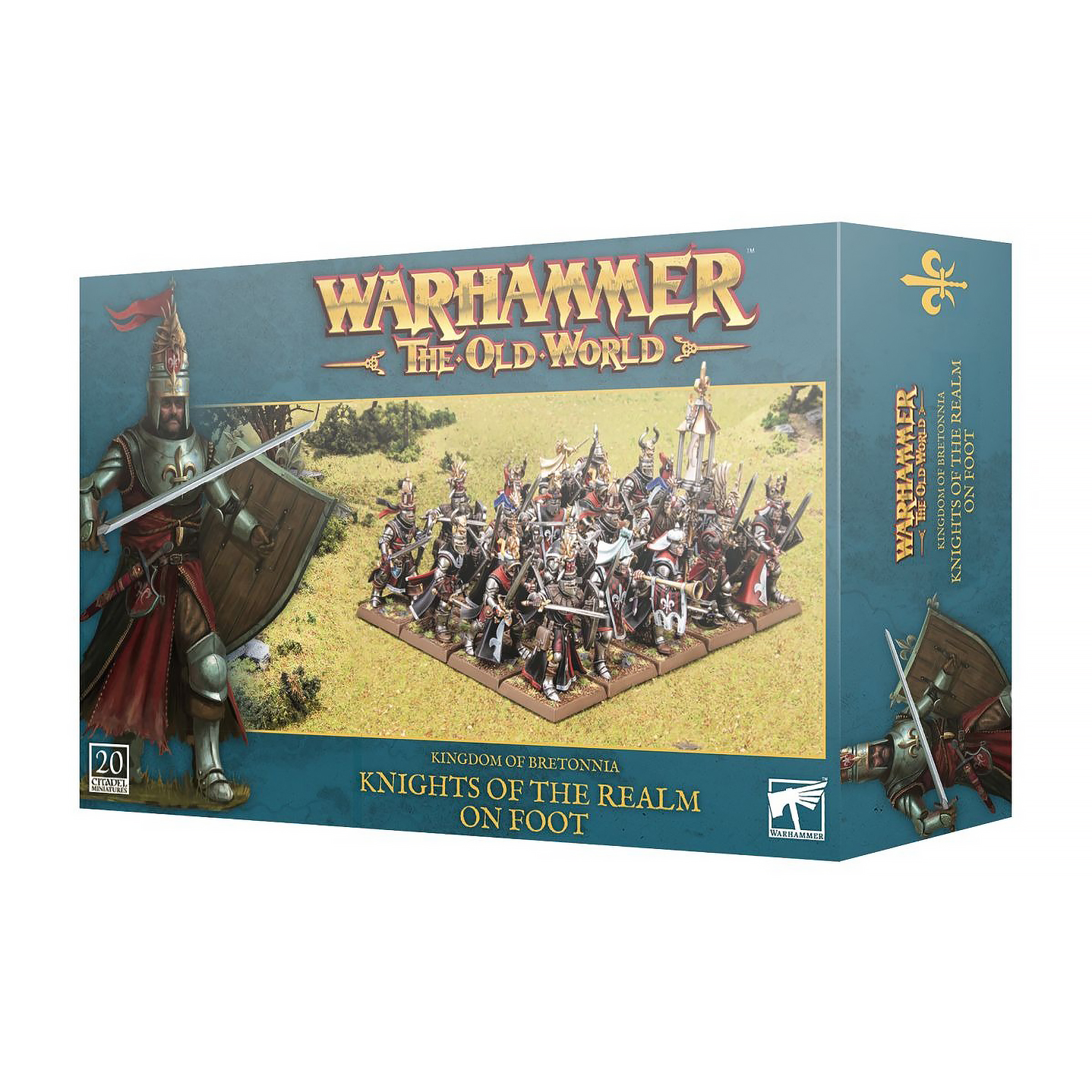 

Миниатюры Games Workshop Warhammer Kingdom of Bretonnia Knights of the Realm on Foot 06-08, Kingdom of Bretonnia