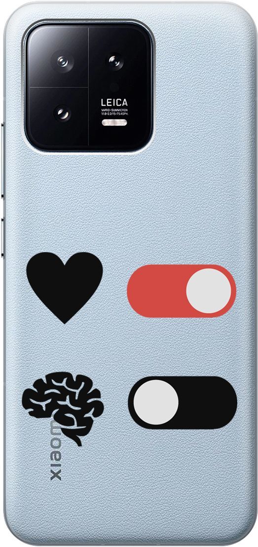 

Силиконовый чехол на Xiaomi 13 с 3D принтом "Brain Off" прозрачный, Прозрачный;белый, 159018