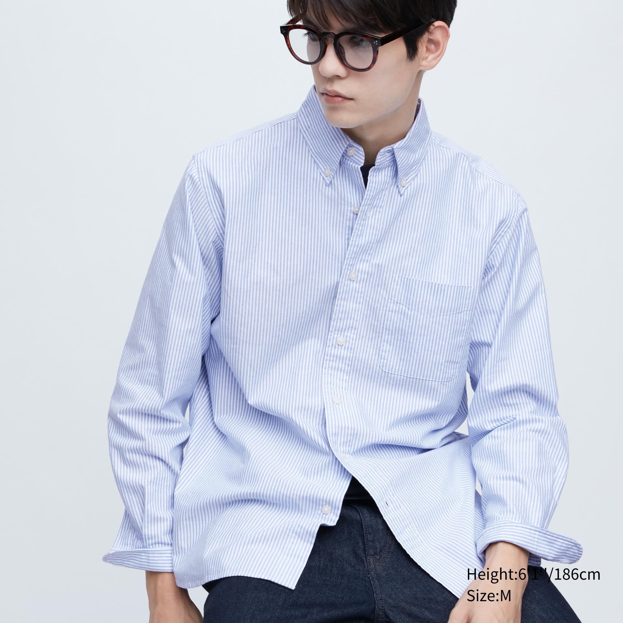 

Рубашка мужская UNIQLO 452298COL65 синяя L (доставка из-за рубежа), 452298COL65