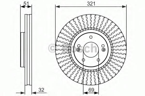 

Тормозной диск BOSCH 0986479692