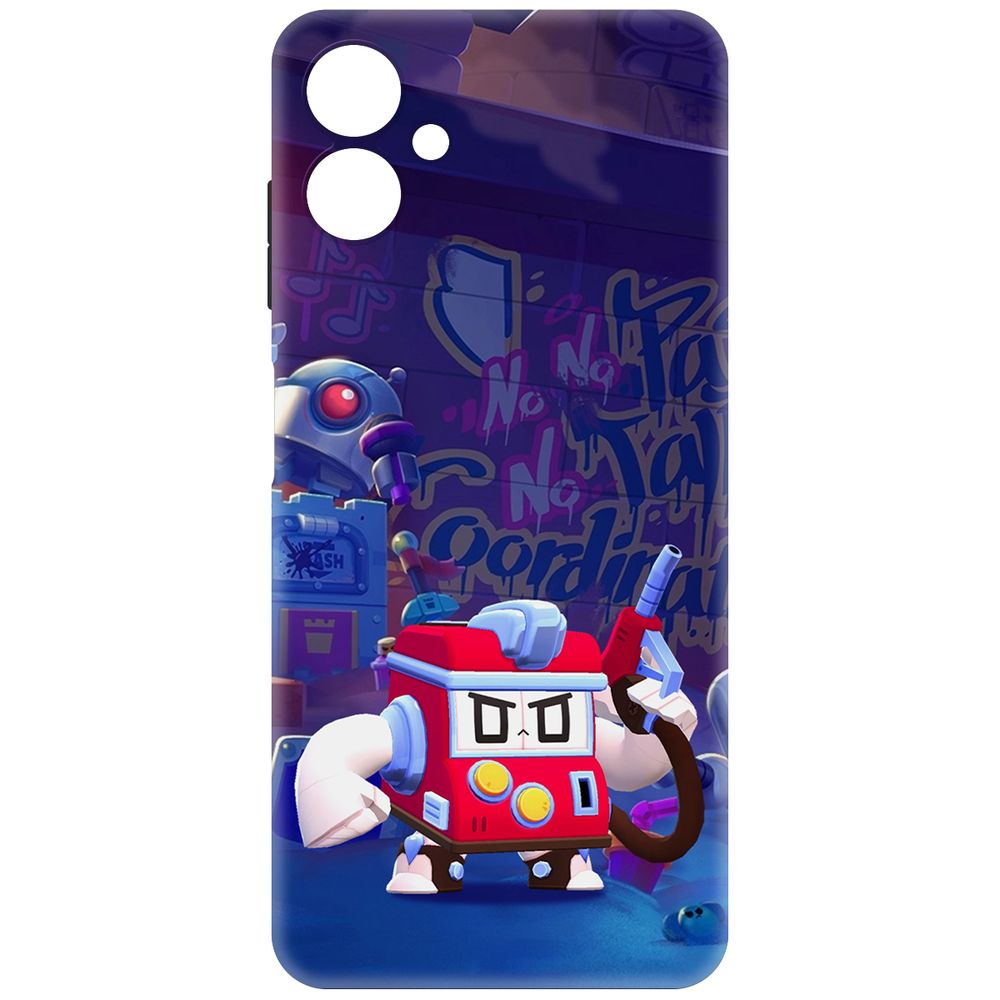 

Чехол-накладка Krutoff Soft Case Brawl Stars - V8-БИТ для Samsung Galaxy A06 (A065) черный