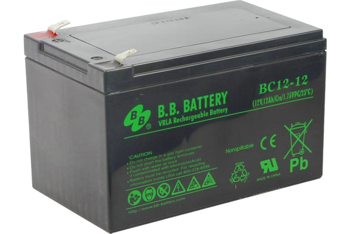 Аккумулятор для ИБП B.B. Battery 12 А/ч 12 В (BC12-12)