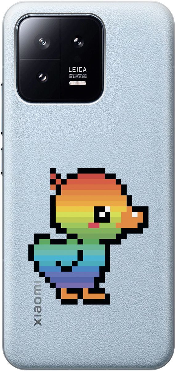 

Силиконовый чехол на Xiaomi 13 с 3D принтом "Pixel Duck" прозрачный, Прозрачный;желтый, 159018