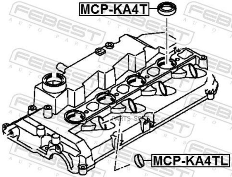 

FEBECT MCP-KA4T Кольцо уплотнительное форсунки впрыска топлива MCP-KA4T