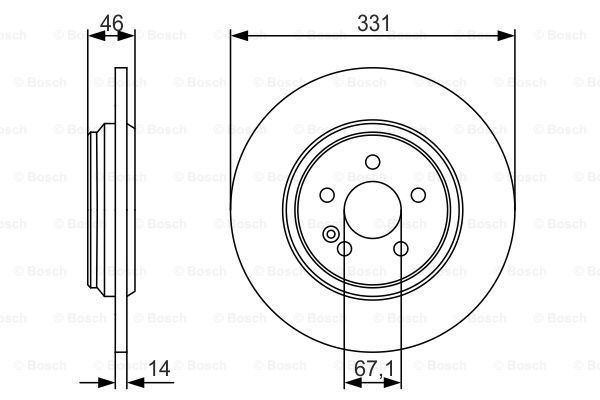 

Тормозной диск BOSCH 0986479S12