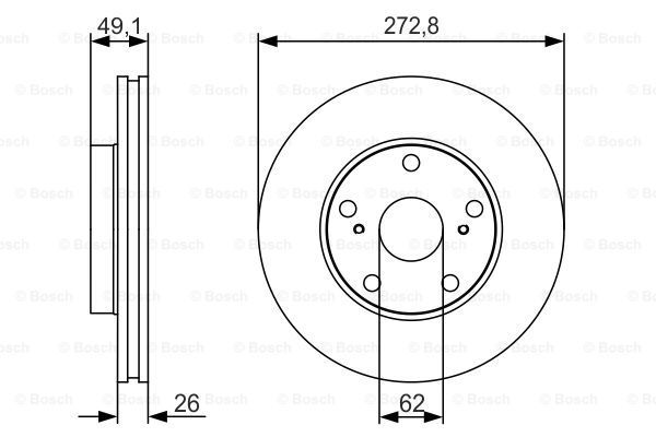 

Тормозной диск BOSCH 0986479S16