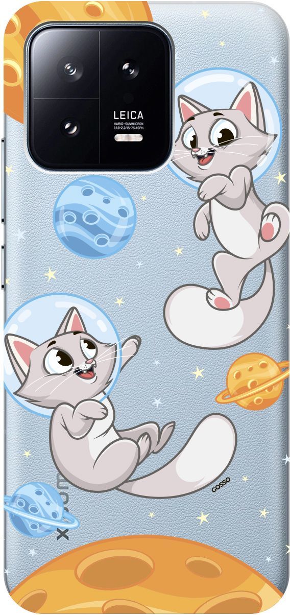 

Силиконовый чехол на Xiaomi 13 с 3D принтом "CosmoCats" прозрачный, Прозрачный;оранжевый, 159019