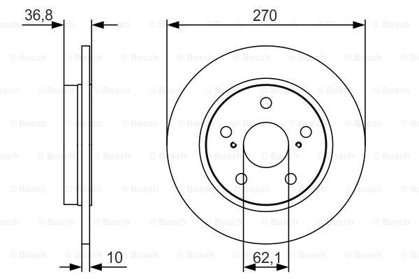 

Тормозной диск BOSCH 0986479S64