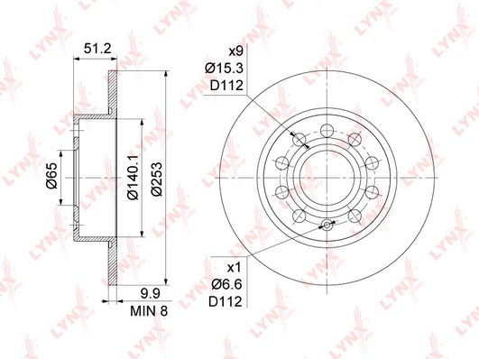 

Тормозной диск LYNXauto BN-1195