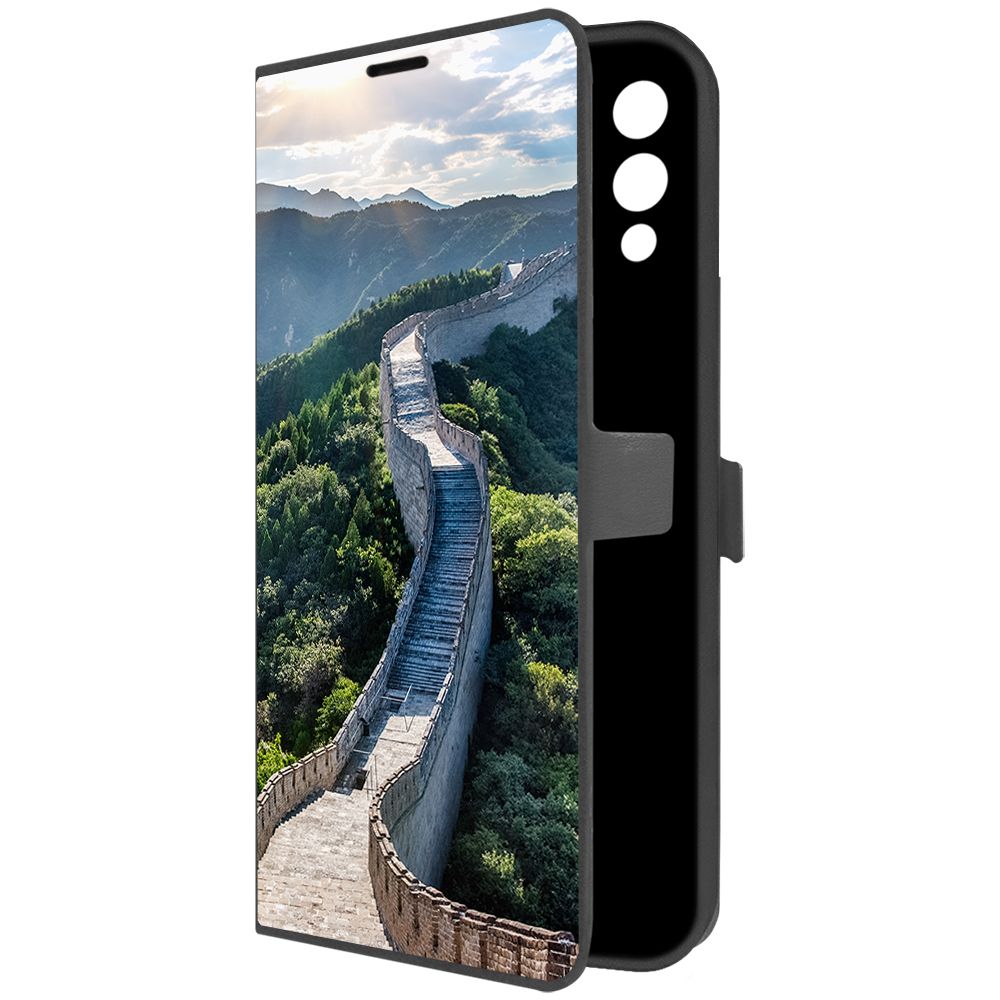

Чехол-книжка Krutoff Eco Book для INFINIX Hot 12i Китай, Великая Стена (черный)