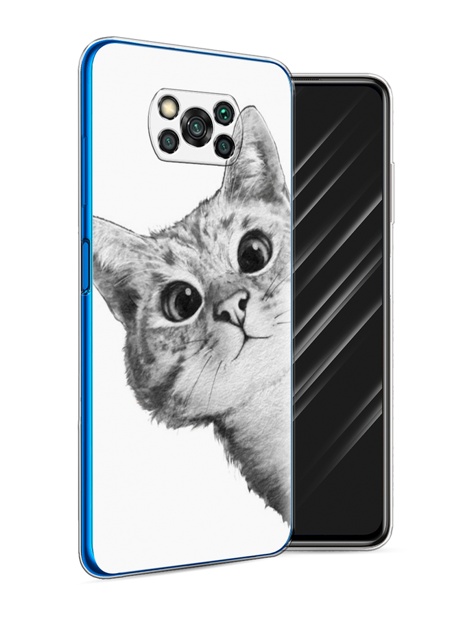 

Чехол Awog на Poco X3/X3 Pro "Кот рисунок черно-белый", Разноцветный, 310650-1