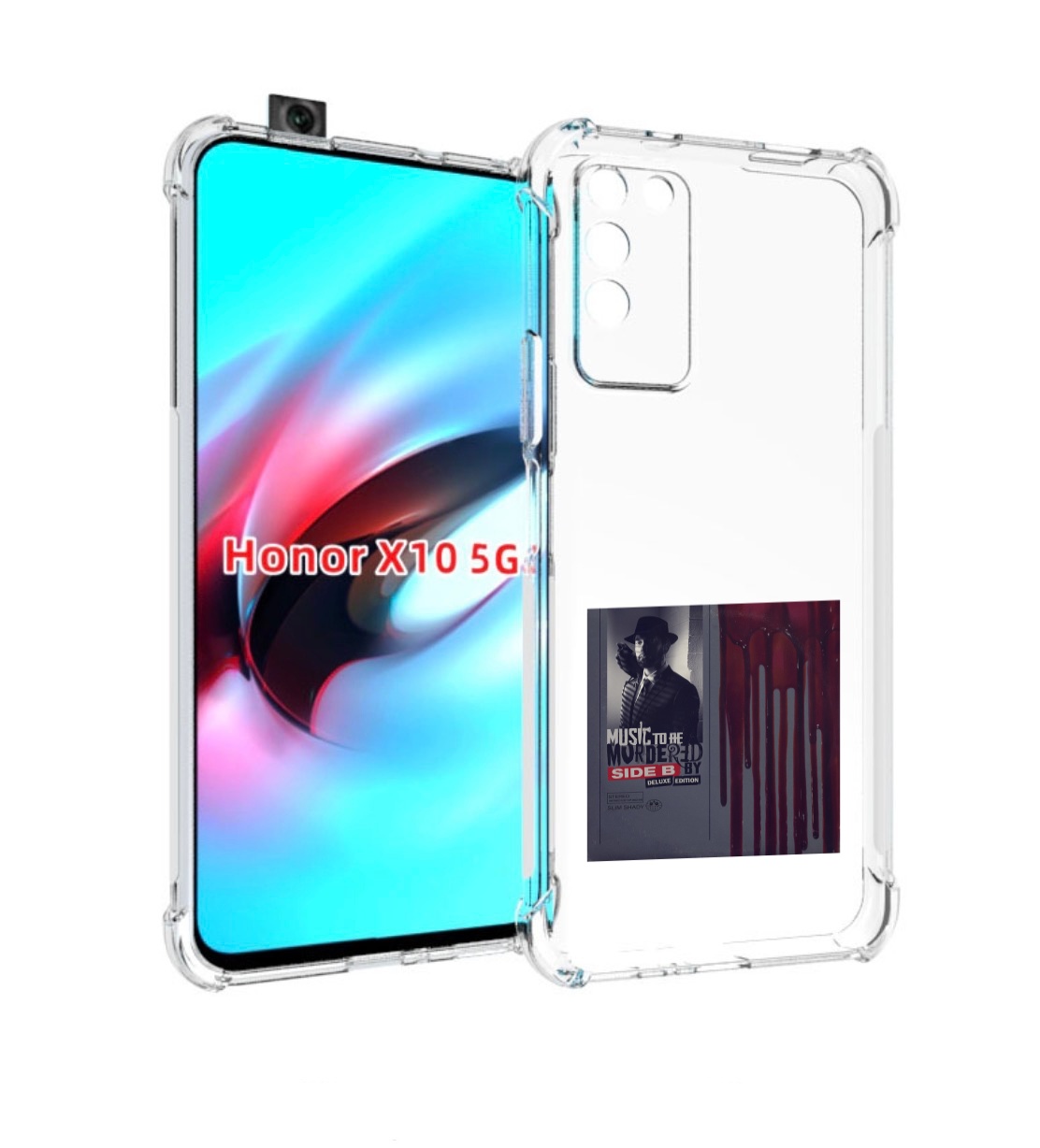 

Чехол MyPads Eminem MUSIC TO BE MURDERED BY для Honor X10, Прозрачный, Tocco