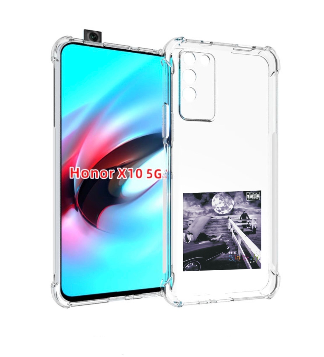 

Чехол MyPads Eminem THE SLIM SHADY LP для Honor X10, Прозрачный, Tocco