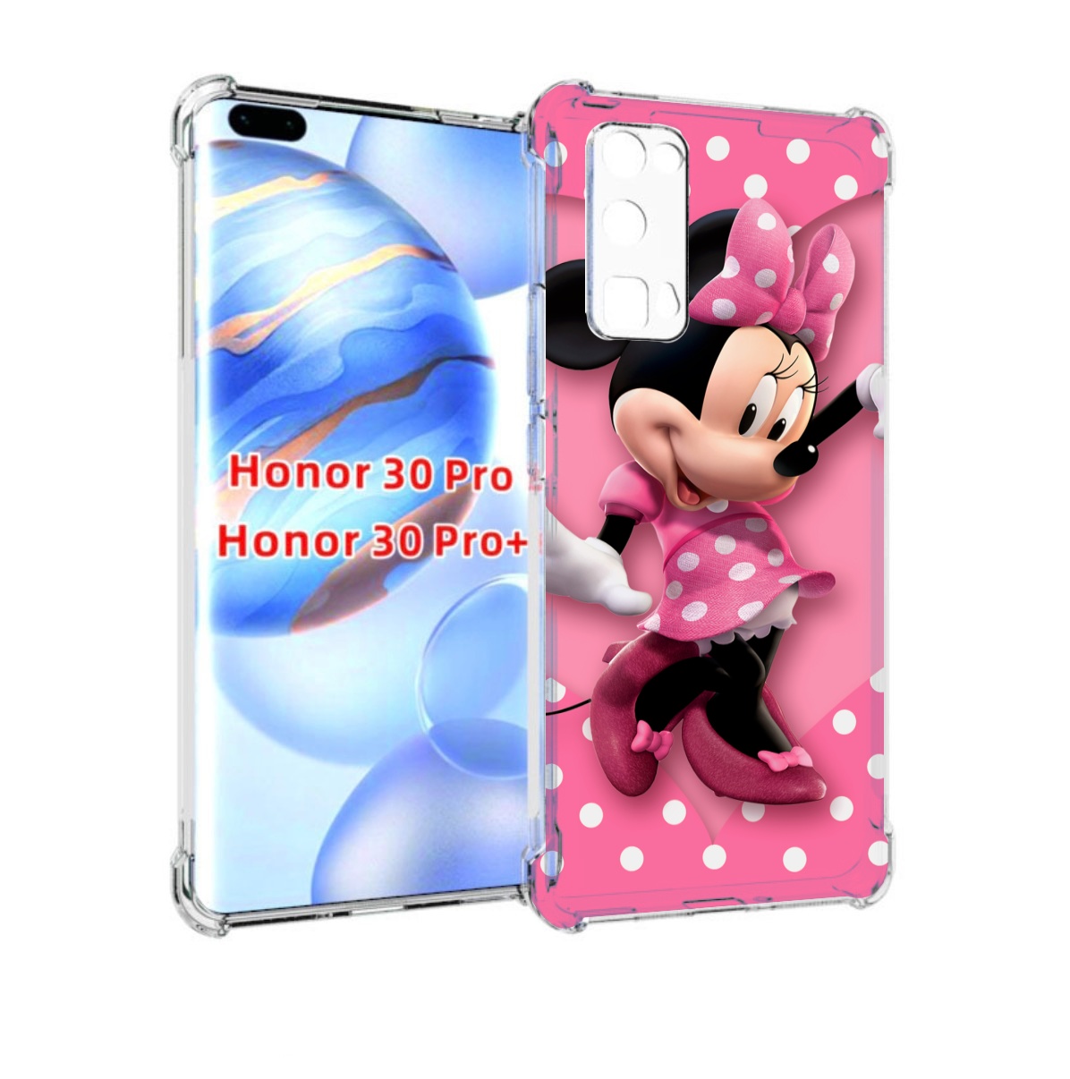 

Чехол бампер MyPads Минни-Маус-в-сердце женский для Honor, Прозрачный, Tocco