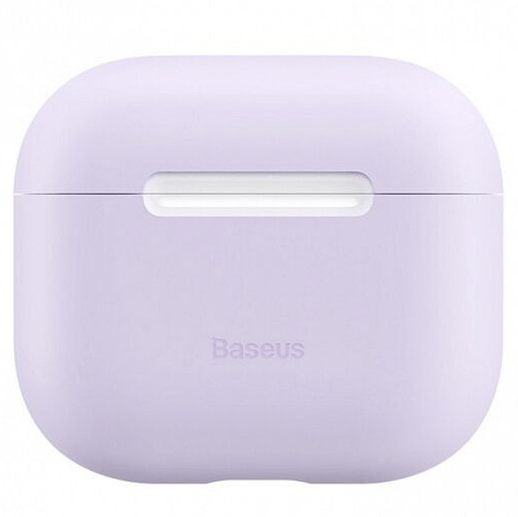 фото Чехол для apple airpods 3 baseus super thin silica gel case - фиолетовый