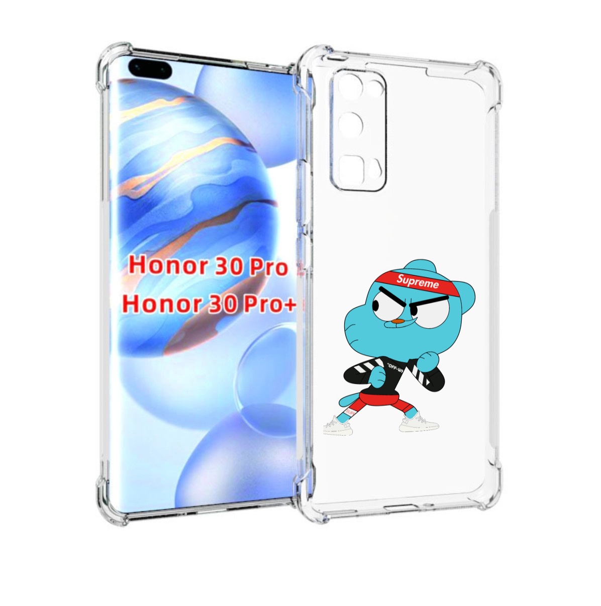 

Чехол бампер MyPads Модный-Гамбол для Honor 30 Pro, Прозрачный, Tocco