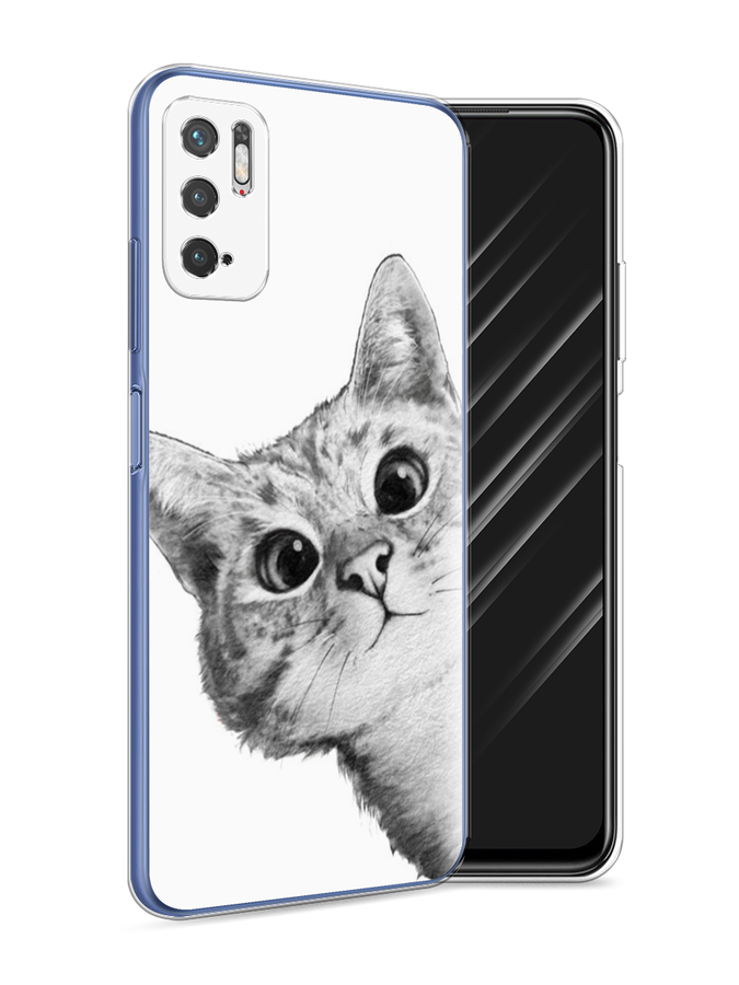 

Чехол Awog на Xiaomi Redmi Note 10T/Note 10 5G/M3 Pro "Кот рисунок черно-белый", Разноцветный, 310850-1