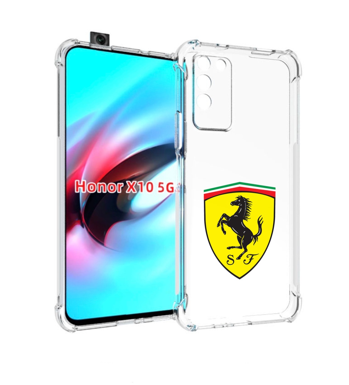 

Чехол MyPads Ferrari-3 мужской для Honor X10, Прозрачный, Tocco