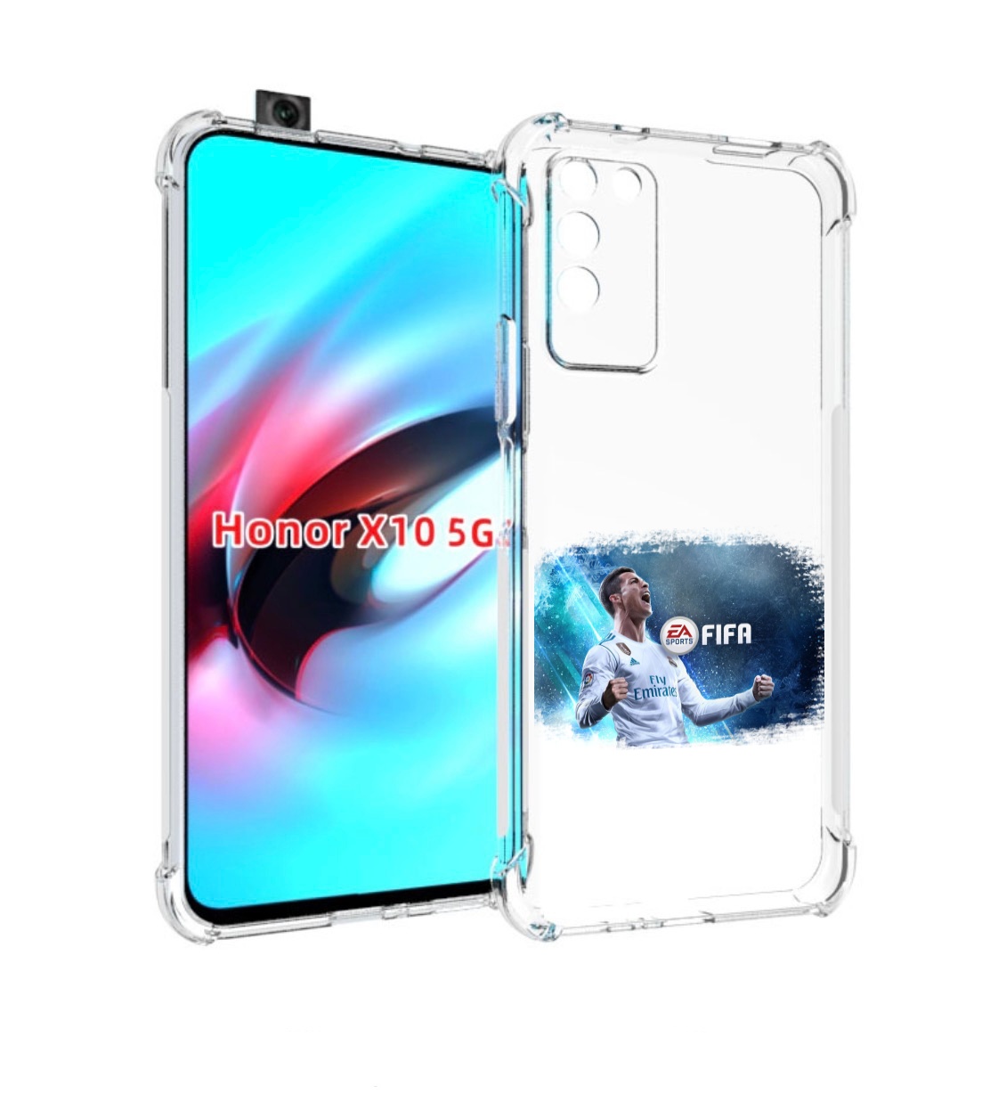 

Чехол MyPads FiFA логотип для Honor X10, Прозрачный, Tocco