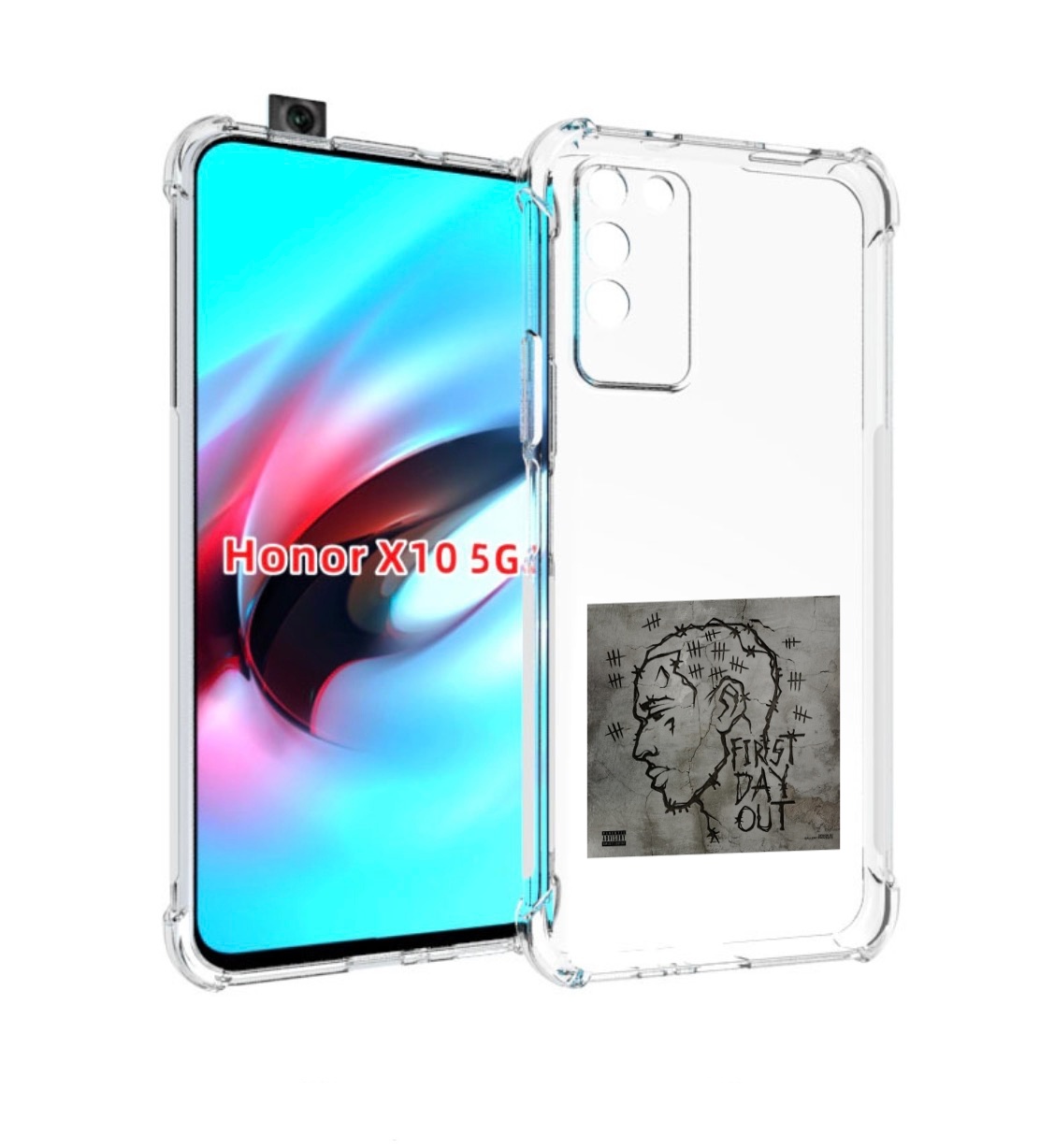 

Чехол MyPads First Day Out для Honor X10, Прозрачный, Tocco