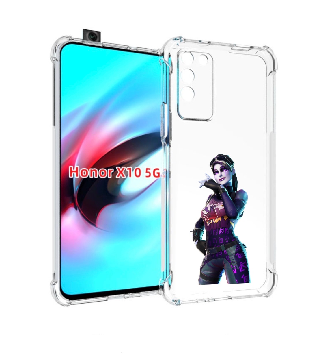 

Чехол MyPads Fortnite-3 для Honor X10, Прозрачный, Tocco
