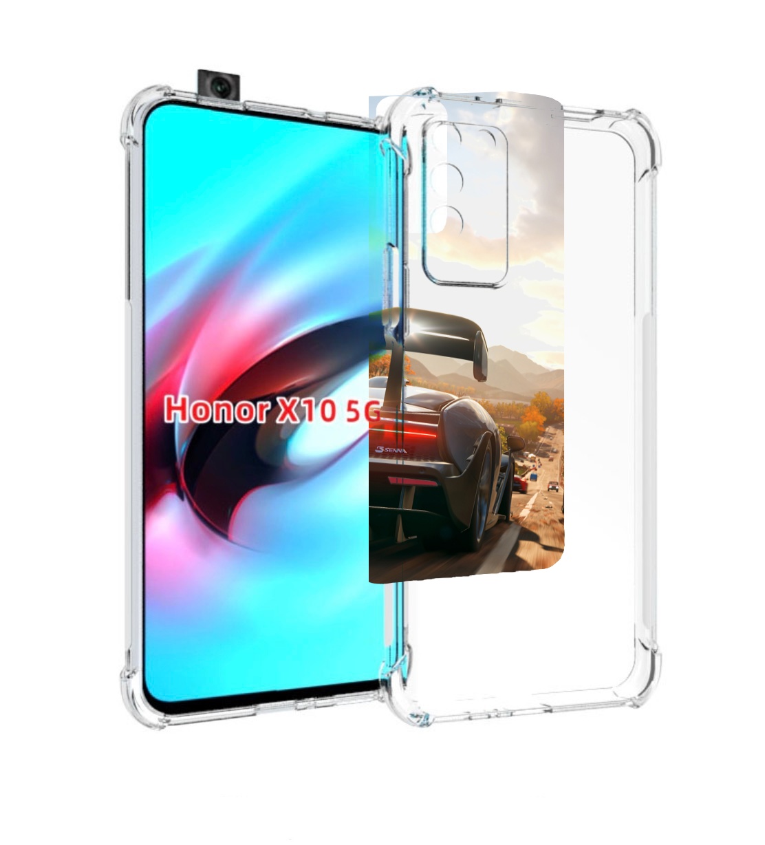 

Чехол MyPads Forza Horizon для Honor X10, Прозрачный, Tocco