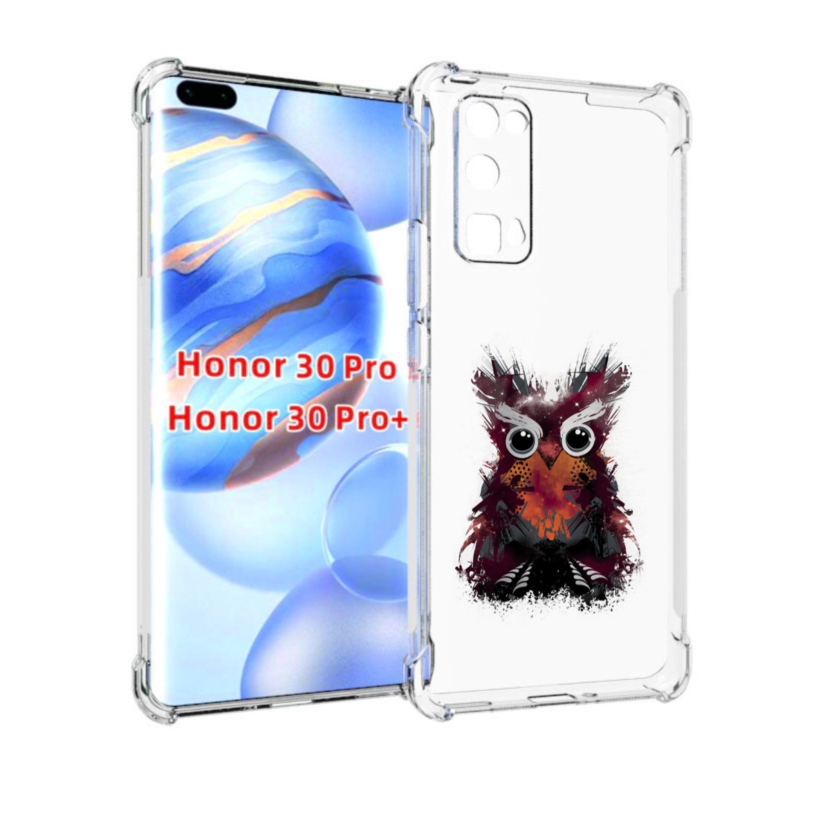 

Чехол бампер MyPads Необычная сова для Honor 30 Pro, Прозрачный, Tocco