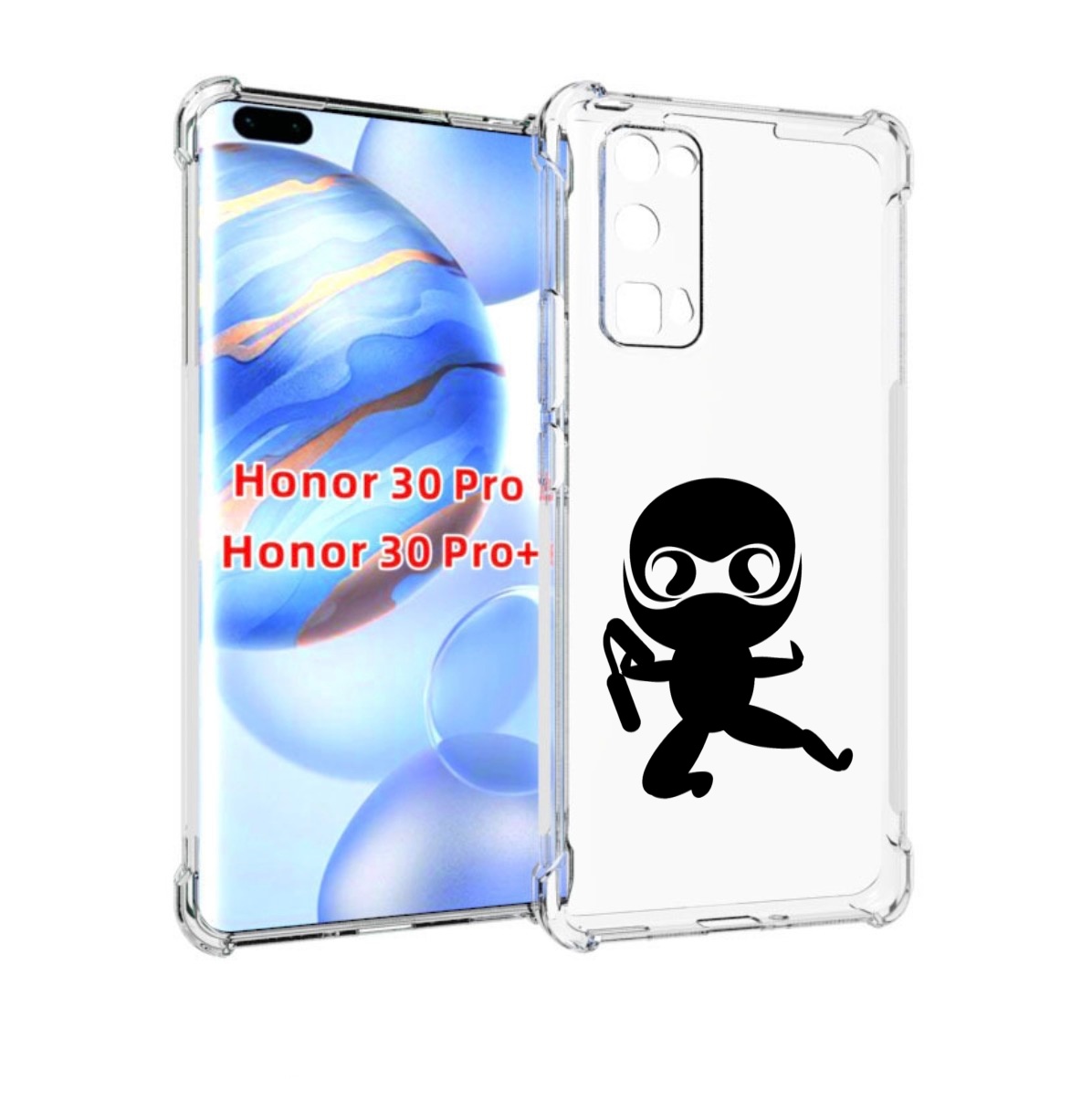 

Чехол бампер MyPads Ниндзя для Honor 30 Pro, Прозрачный, Tocco