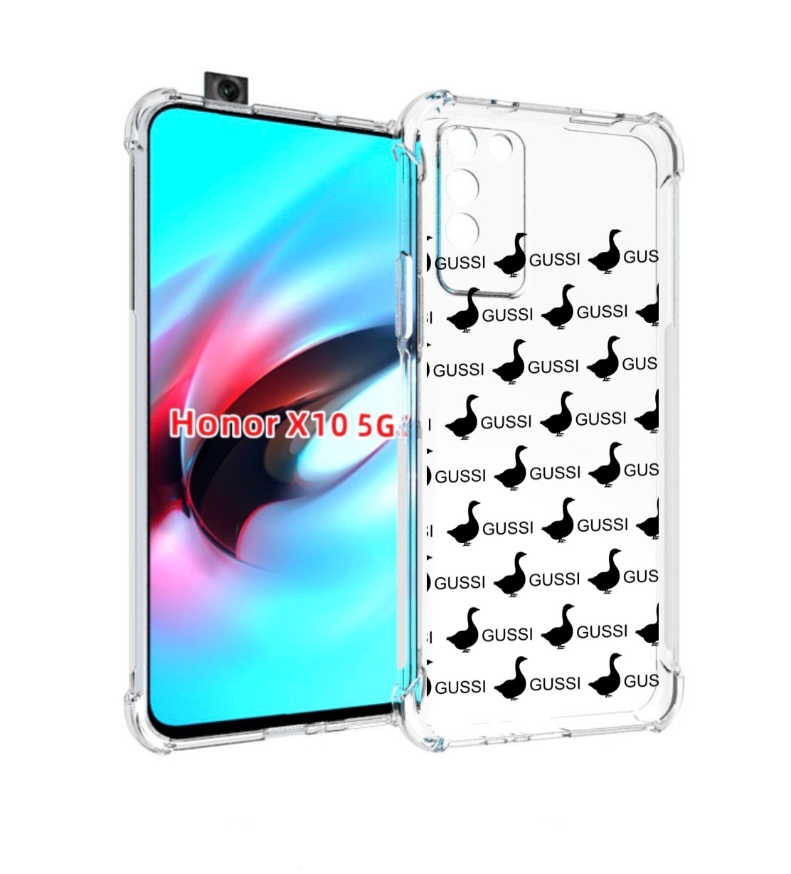 

Чехол MyPads GUSSI для Honor X10, Прозрачный, Tocco