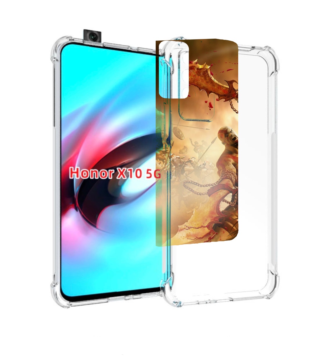 

Чехол MyPads God Of War III для Honor X10, Прозрачный, Tocco