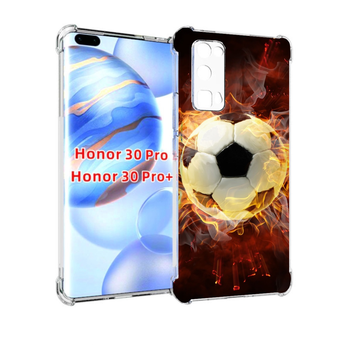 

Чехол бампер MyPads Огненный-мяч для Honor 30 Pro, Прозрачный, Tocco