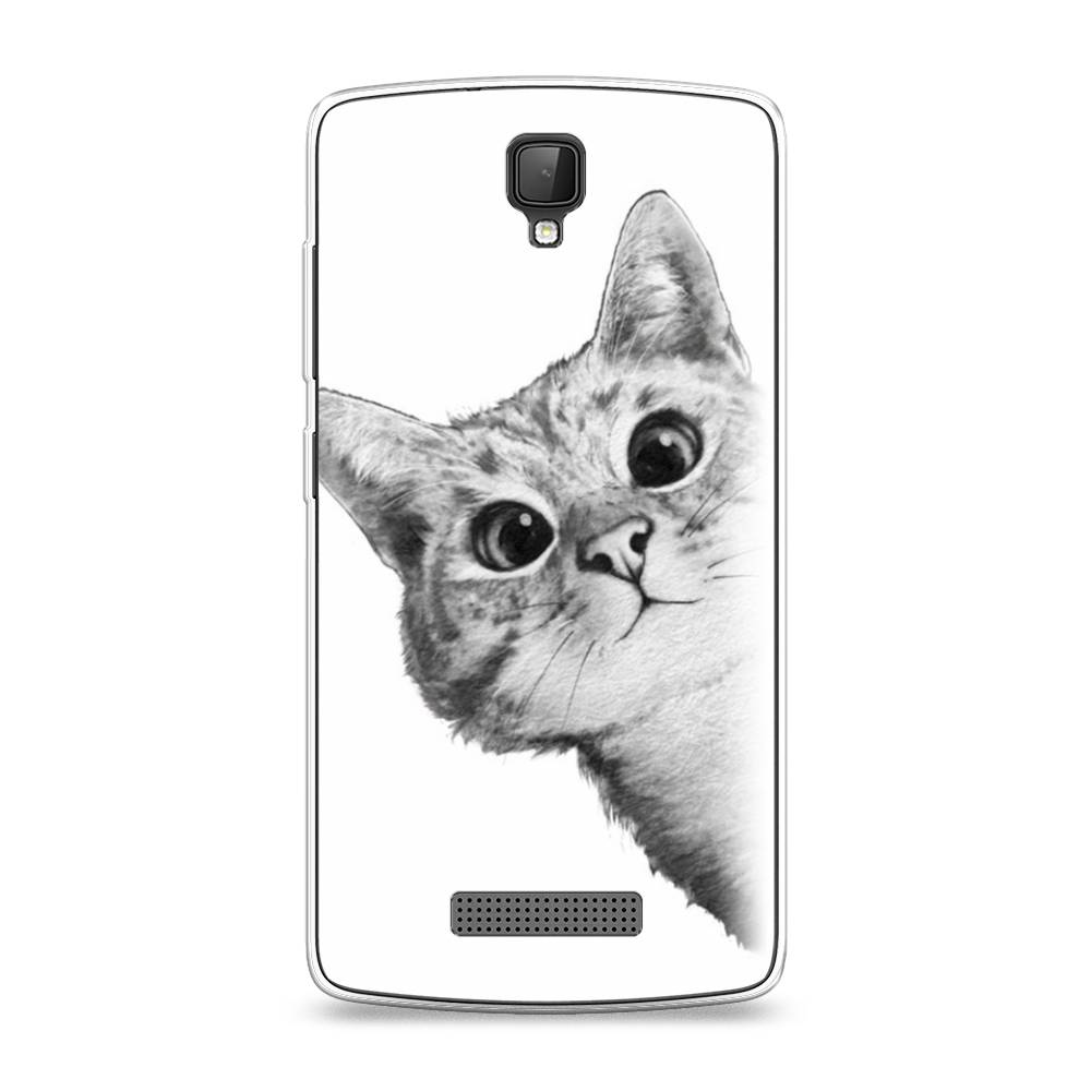 

Чехол Awog на ZTE Blade L5 (L5 Plus) / ЗТЕ Блэйд L5 (L5 Plus) "Кот рисунок черно-белый", 130350-1