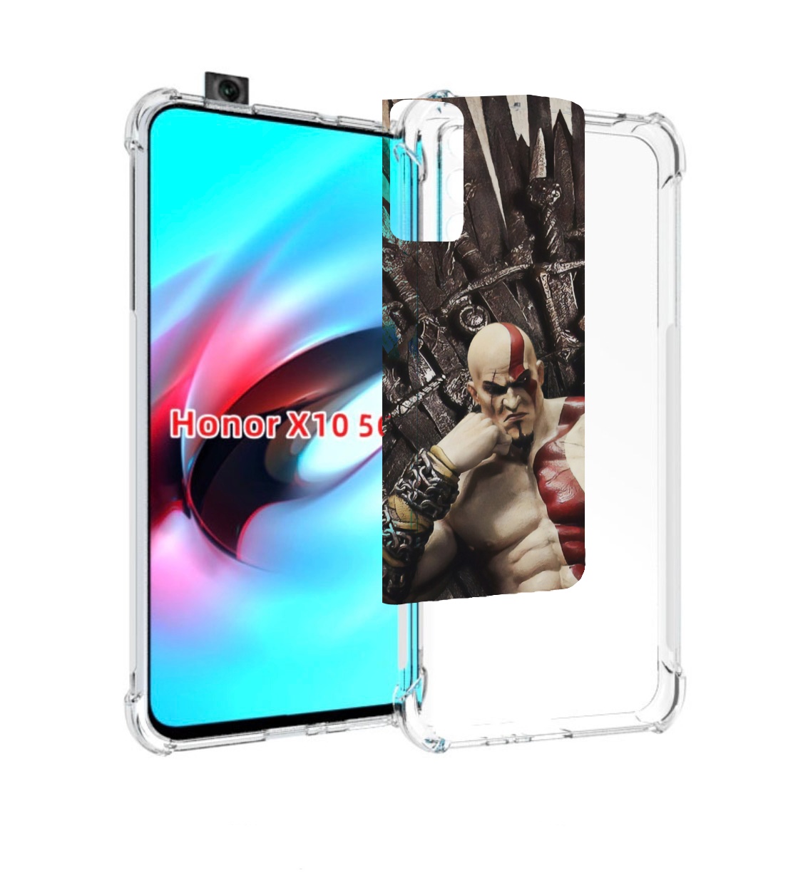 

Чехол MyPads God of War Кратос для Honor X10, Прозрачный, Tocco
