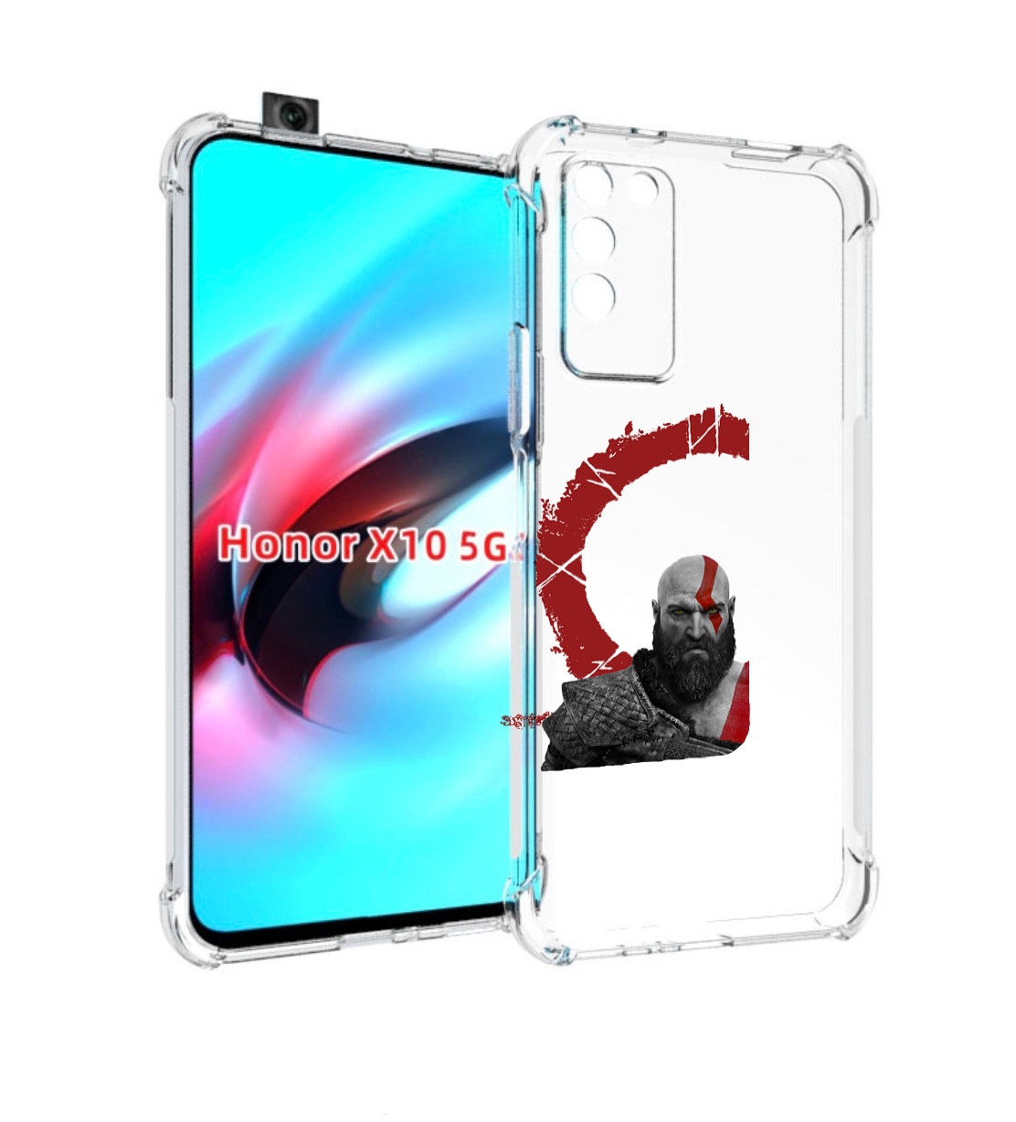 

Чехол MyPads God-of-War для Honor X10, Прозрачный, Tocco