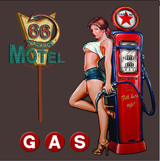 

Картина на холсте с LED подсветкой Pin Up Girl Gasoline Innova FP00279, 40*40 см, Б0040129