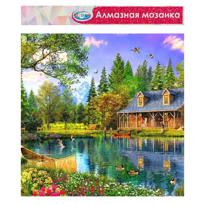 

КНР без подрамника, частичное заполнение Домик на озере 40х50 см 87145