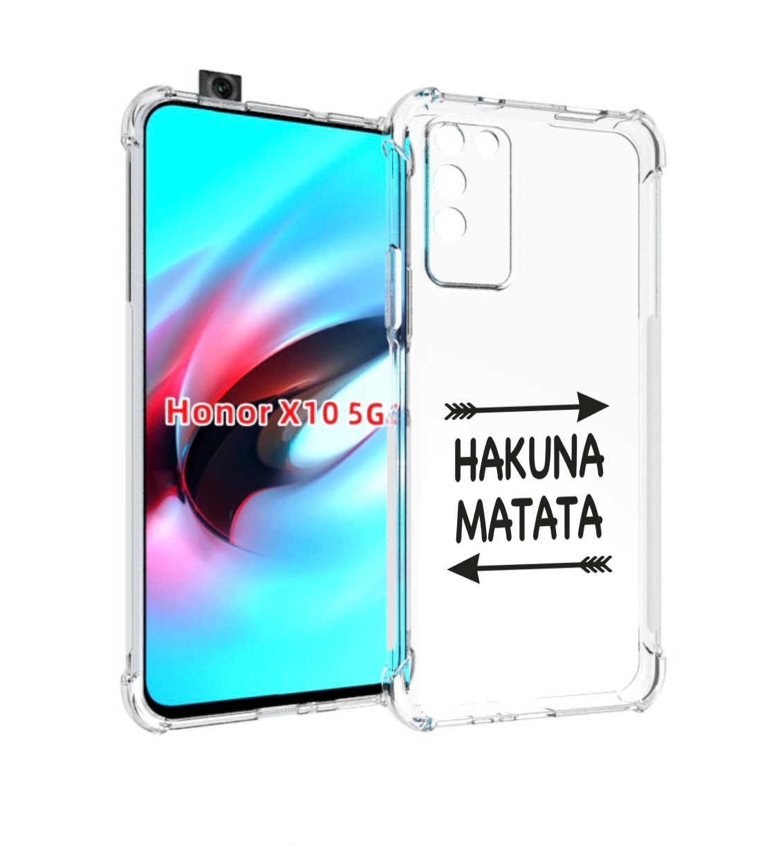 

Чехол MyPads Hakuna-Matata для Honor X10, Прозрачный, Tocco