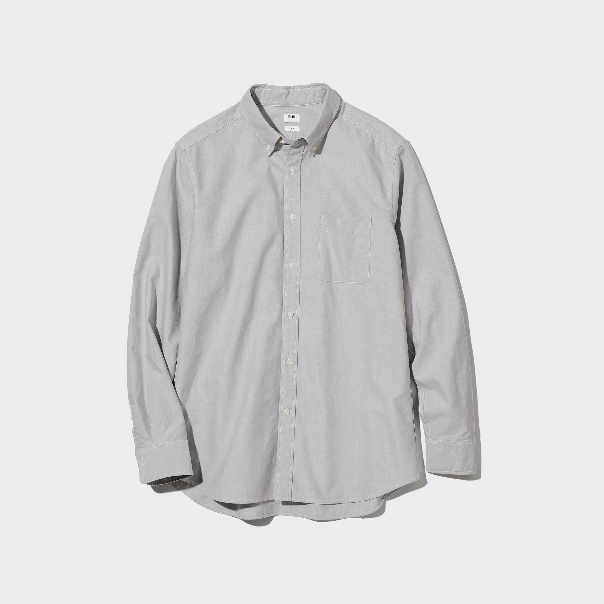 Рубашка мужская UNIQLO 452299COL06 серая L (доставка из-за рубежа)