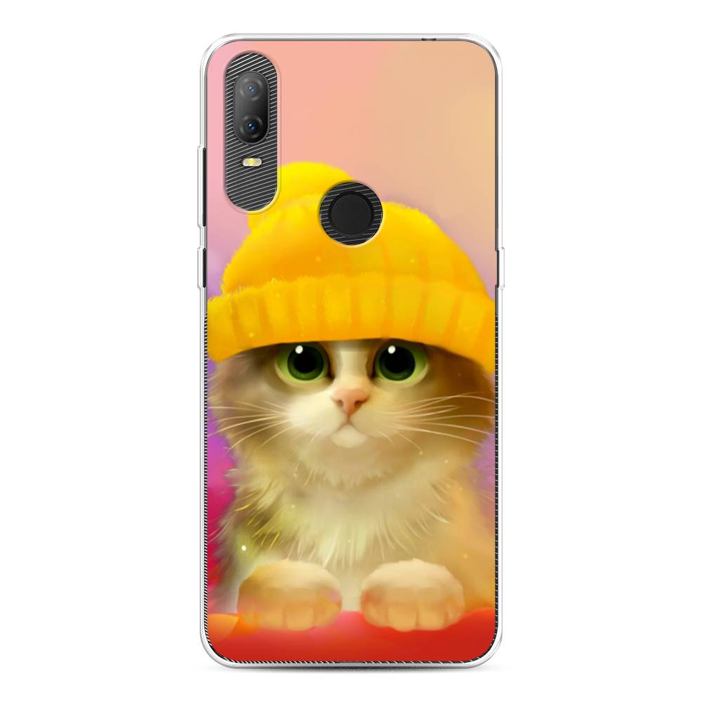 фото Силиконовый чехол "котенок в желтой шапке" на alcatel 1v (2020) 5007u awog