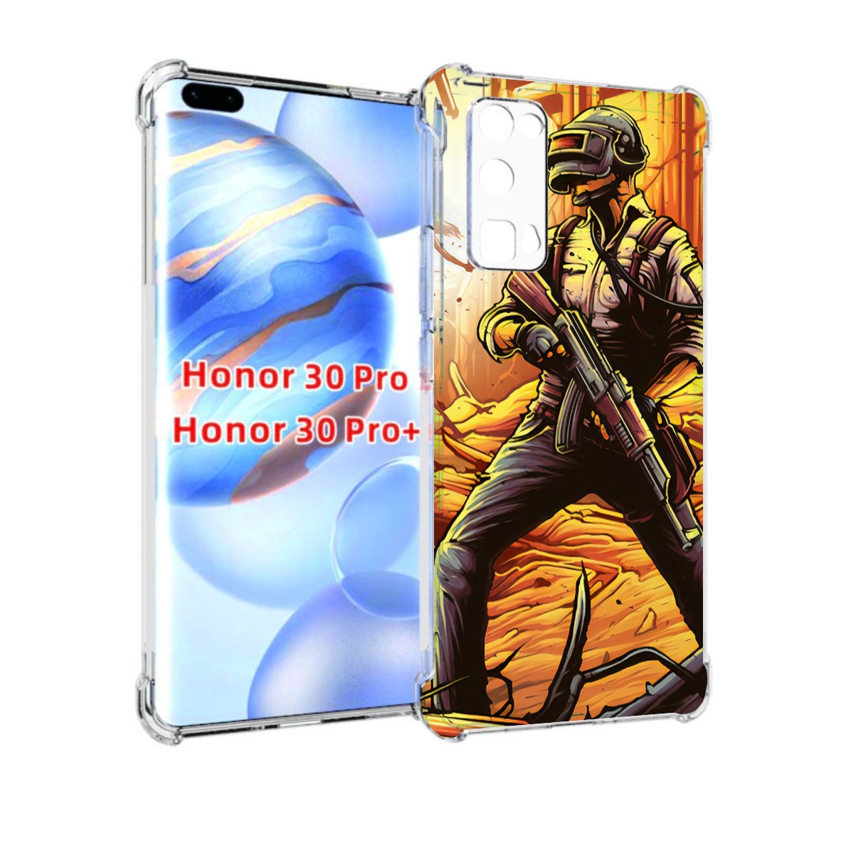 

Чехол бампер MyPads Пабг для Honor 30 Pro, Прозрачный, Tocco
