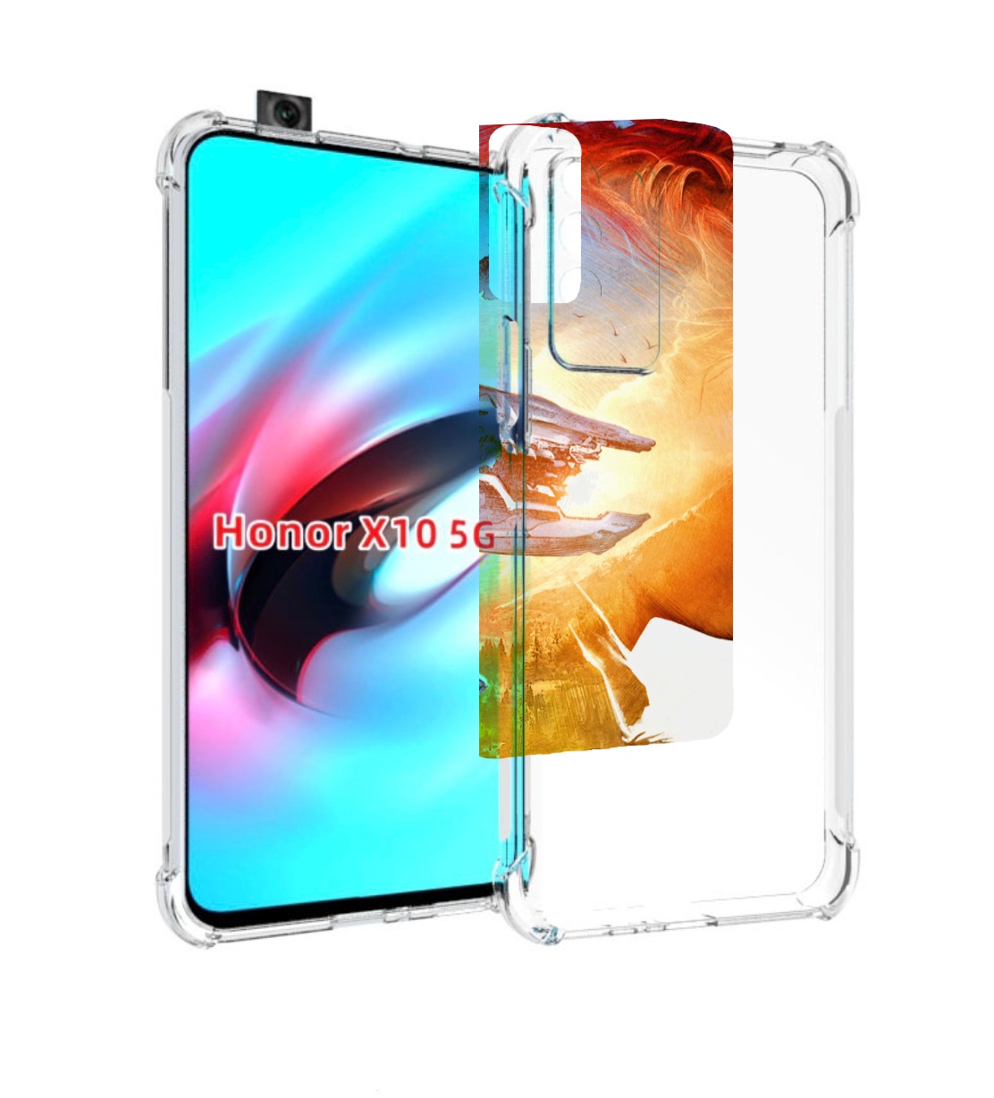 

Чехол MyPads Horizon Zero Dawn art для Honor X10, Прозрачный, Tocco