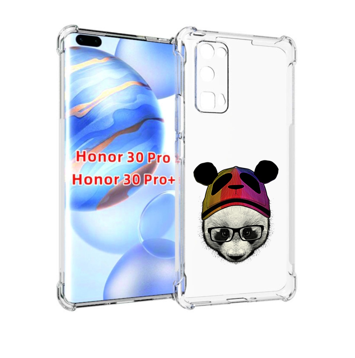 

Чехол бампер MyPads Панда в шапке для Honor 30 Pro, Прозрачный, Tocco