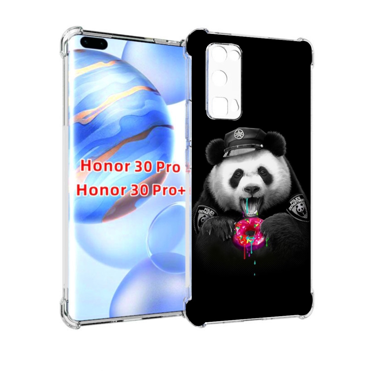 

Чехол бампер MyPads Панда-с-пончиком для Honor 30 Pro Honor, Прозрачный, Tocco