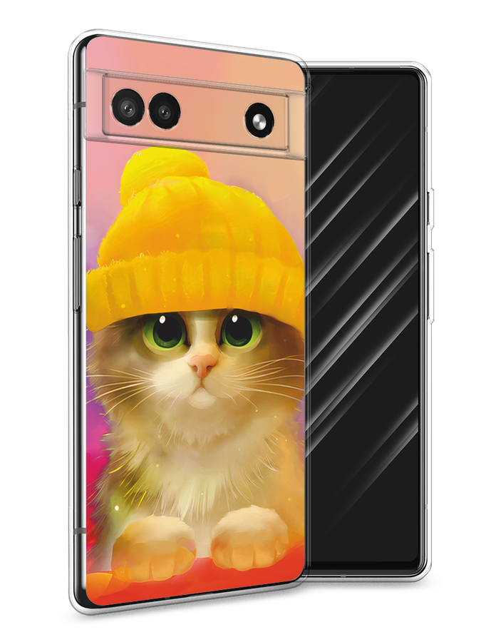 

Чехол Awog на Google Pixel 6A "Котенок в желтой шапке", Разноцветный, 271150-2