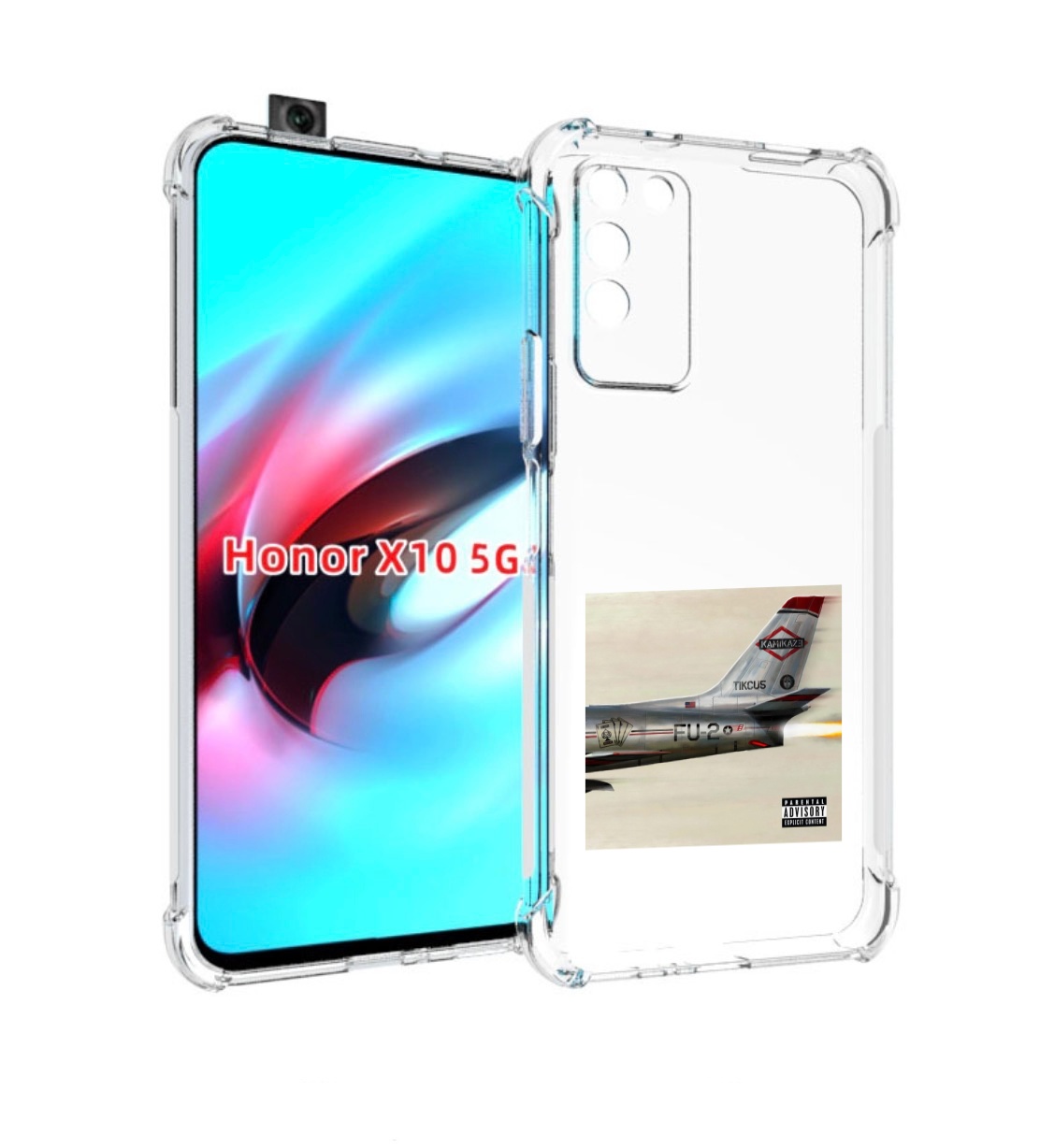 

Чехол MyPads KAMIKAZE Eminem для Honor X10, Прозрачный, Tocco