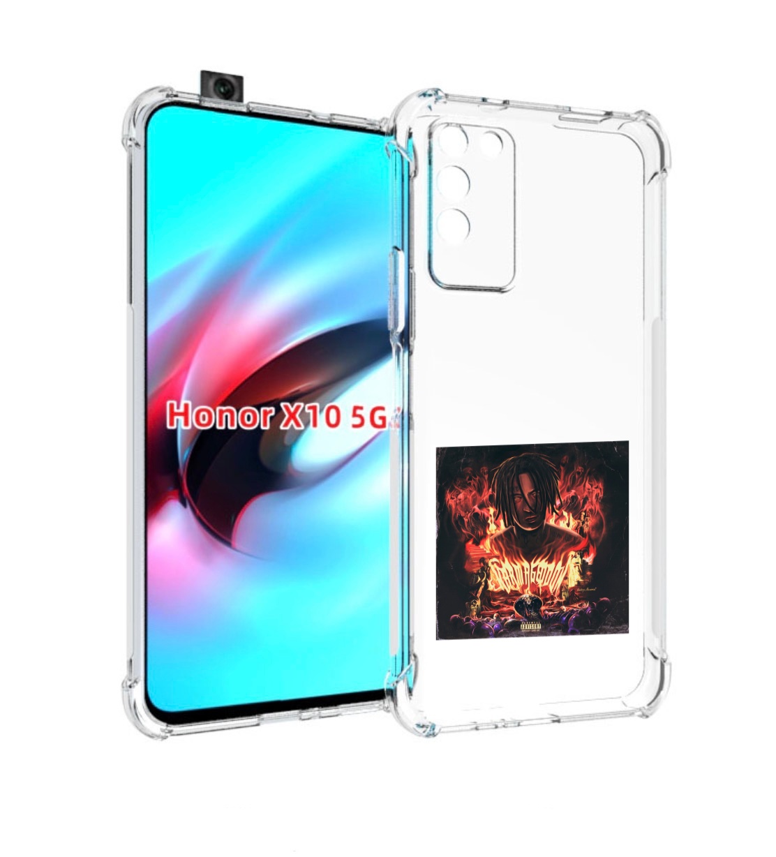 

Чехол MyPads Karmageddon Kizaru для Honor X10, Прозрачный, Tocco