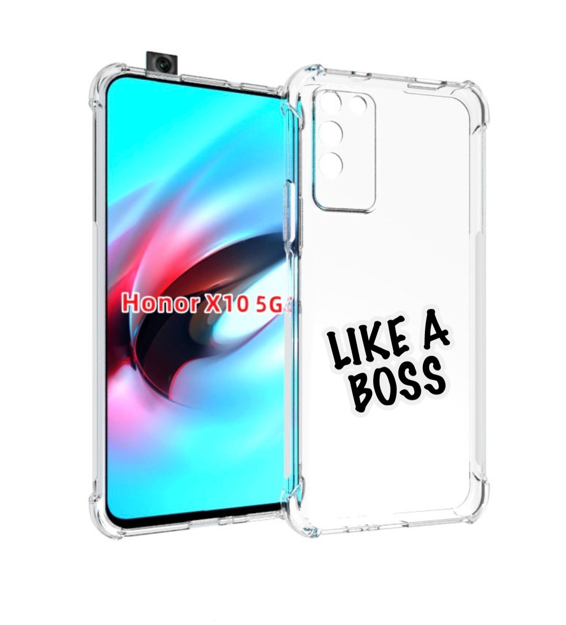 

Чехол MyPads Like-a-boss для Honor X10, Прозрачный, Tocco