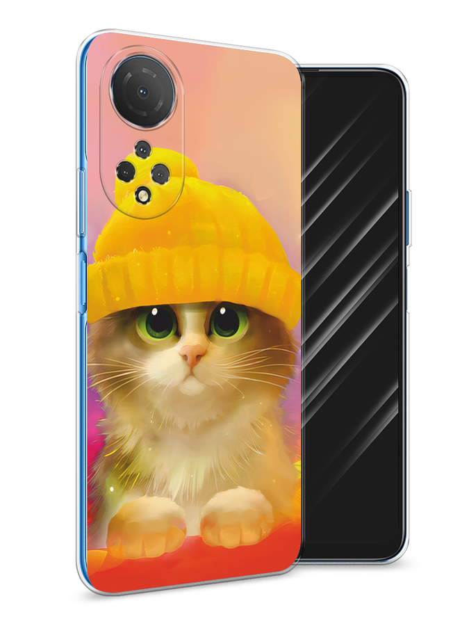 

Чехол Awog на Honor X7 2022 "Котенок в желтой шапке", Разноцветный, 6108850-2