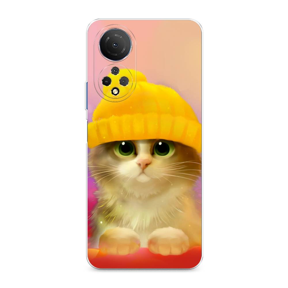 фото Силиконовый чехол "котенок в желтой шапке" на honor x7 awog